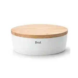Brotkasten (Keramik) Continenta Brottopf oval mit Holzdeckel