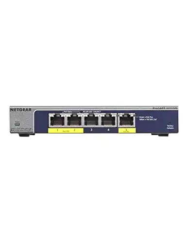 5-Port-Switch Netgear GS105PE PoE Switch 5 Port Gigabit Ethernet