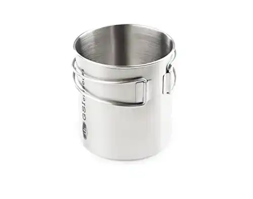 Camping-Topf GSI Outdoors – Edelstahlbecher mit Klappgriff 700 ml