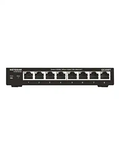 Switch Netgear GS308T Managed 8 Port Gigabit Ethernet LAN