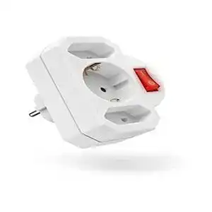 Steckdosenadapter Hama 3 fach mit Schalter zum Stromsparen