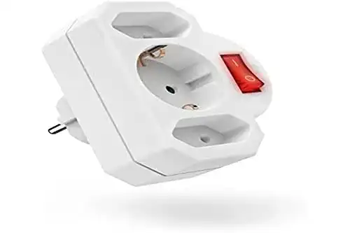 Steckdosenadapter Hama 3 fach mit Schalter zum Stromsparen