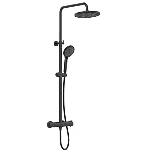 Homelody Duschsystem HOMELODY Schwarz Regendusche