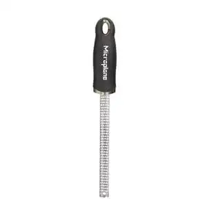 Muskatreibe Microplane Gewürzreibe, Edelstahlklinge, Schwarz