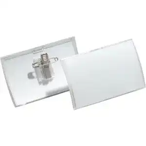Namensschild Durable Click Fold, mit Kombiklemme, 25 Stück