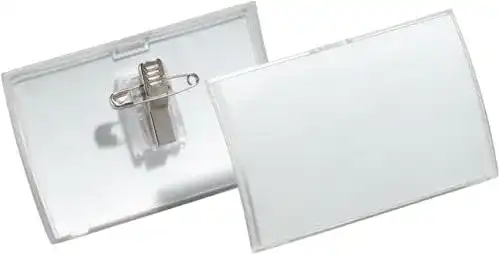 Namensschild Durable Click Fold, mit Kombiklemme, 25 Stück