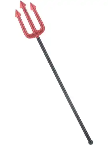 Dreizack Smiffys Halloween! Glitzer, Rot, 58 cm