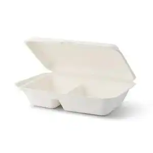 Take-away-Box BIOZOYG Bio Einweg Bagasse Schalen Zuckerrohr