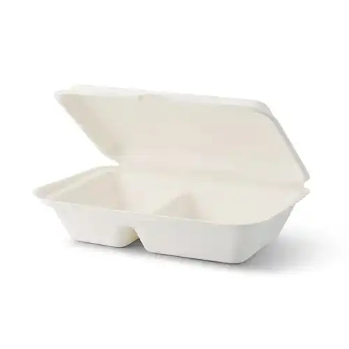 Take-away-Box BIOZOYG Bio Einweg Bagasse Schalen Zuckerrohr