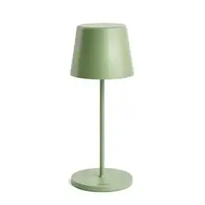 Akku-Tischlampe Pertrix LED Akku Gartentisch Leuchte Grün stufenlos
