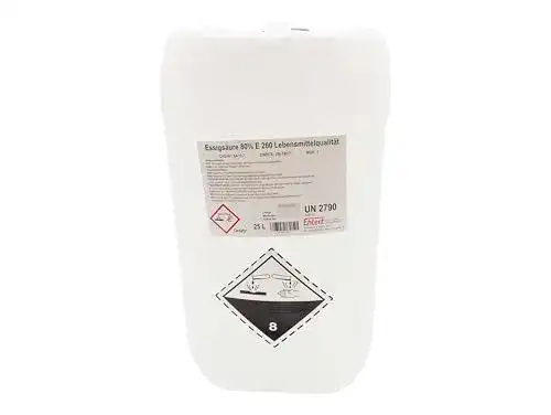 Essigsäure Ehlert 25 Liter Essig-Essenz 80%, hell