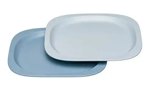 Kinderteller NIP Eat Green öko bio Kinder-Teller, 2 Stück, blau