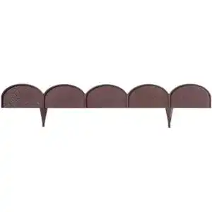 Beetumrandung Zanvic Zaun Rasenkante Palisade 10 m in braun