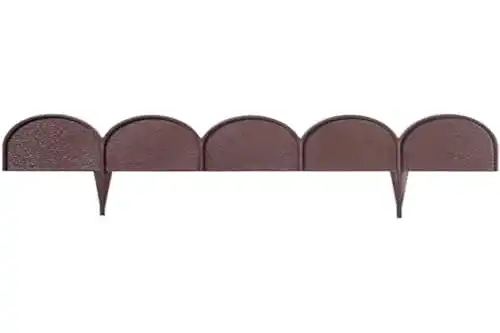 Beetumrandung Zanvic Zaun Rasenkante Palisade 10 m in braun