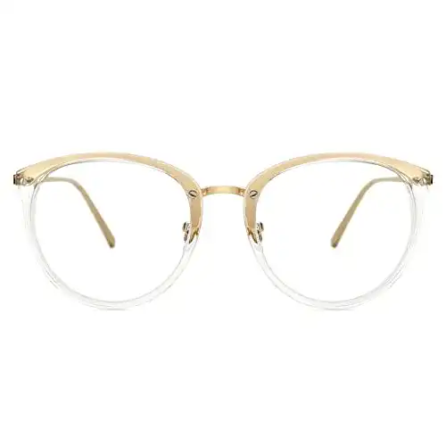 Retrobrille TIJN Rund Brille Ohne Sehstärke Brillengestelle Damen
