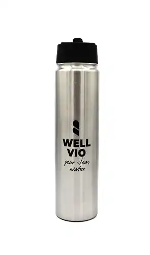 Trinkflasche mit Filter WELLVIO Viobottle Edelstahl Filterflasche