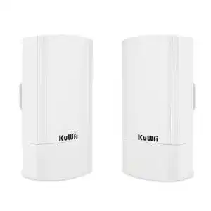 Outdoor-WLAN-Repeater KuWFi 2-Pack 900Mbps Outdoor CPE Kit Indoor & Outdoor Punkt-zu-Punkt Wireless CPE Unterstützt 1KM Übertragungsentfernung Lösung für PTP, PTMP