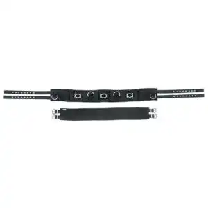 Longiergurt Kerbl 32339 , breit, 9 Ringe mit verstellbarem Bauchgurt