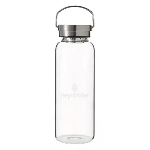 Glasflasche 1 l heydrate ® Mit Schutzhülle & Sieb