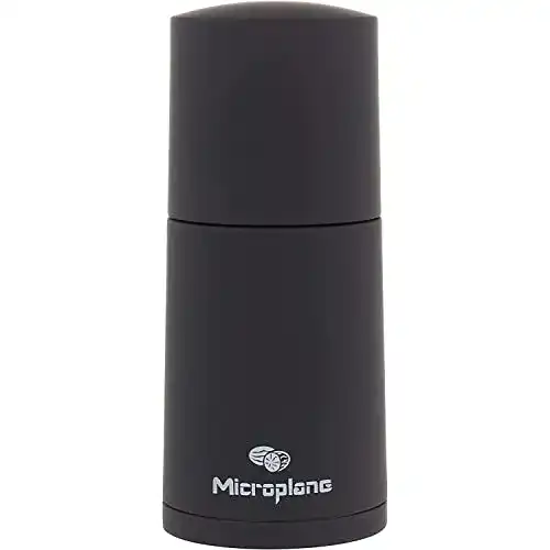 Muskatmühle Microplane Gewürzmühle Schwarz für Muskatnuss