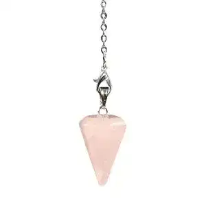 Pendel Androxeda aus natürlichen Edelsteinen mit Kette u. Tasche