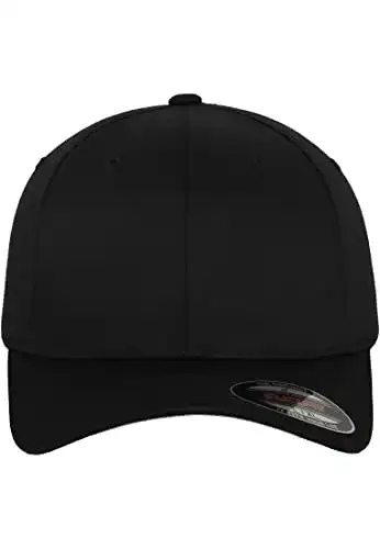 Hut Herren Flexfit Unisex Wooly Combed Baseballkappe, black
