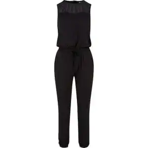 Jumpsuit Urban Classics Damen Ladies Tech Mesh Long, Schwarz