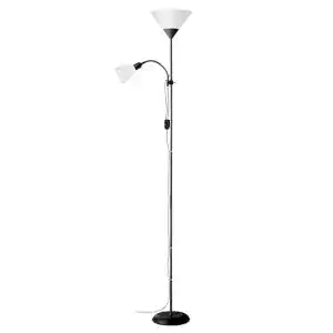 Deckenfluter Brilliant Spari Wohnzimmer 1,8m hoch in schwarz