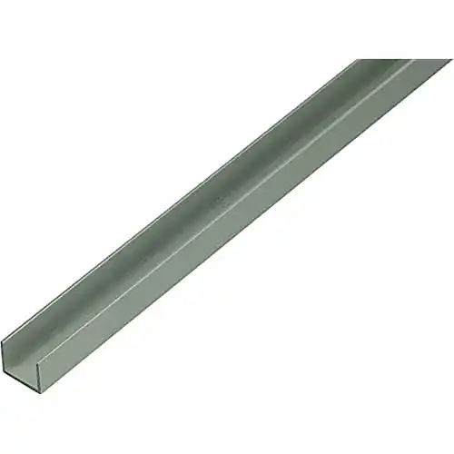 Alu-U-Profile GAH-Alberts, silberfarbig eloxiert 1000 x 19 x 15 mm