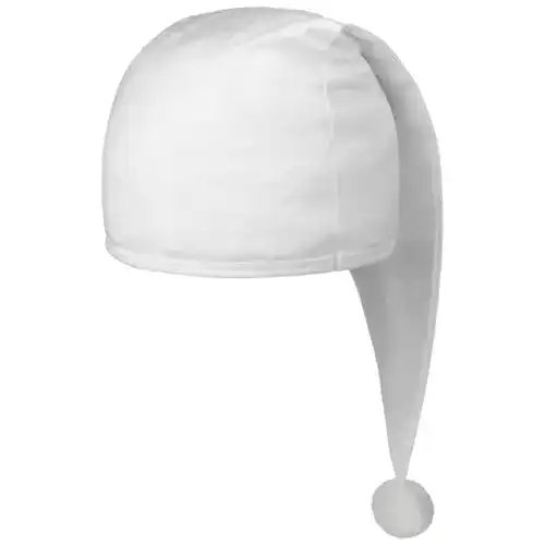 Schlafmütze Lipodo weiß 56 cm lang Damen u. Herren Baumwolle