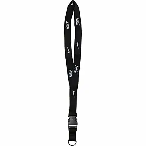 Schlüsselband Nike Unisex Erwachsene Lanyard, Schwarz, One Size