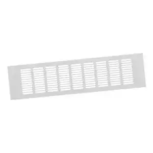 Lüftungsgitter EUROPLAST 400x100mm Aluminium Weiß