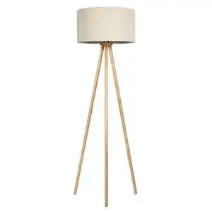 Stehlampe tomons Stativ aus Holz, Skandinavischer Stil