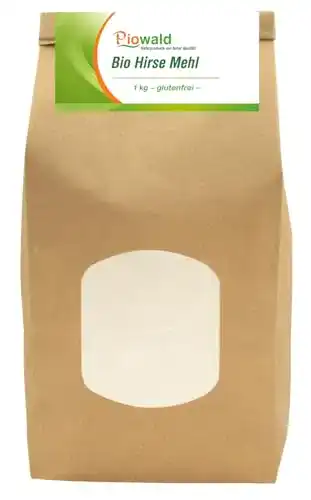 Hirsemehl Piowald BIO Hirse Mehl – 1 kg, glutenfrei
