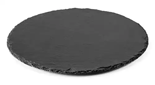Schieferplatte LACOR Tafelplatte Runde, Tafel, Schwarz, 30 cm