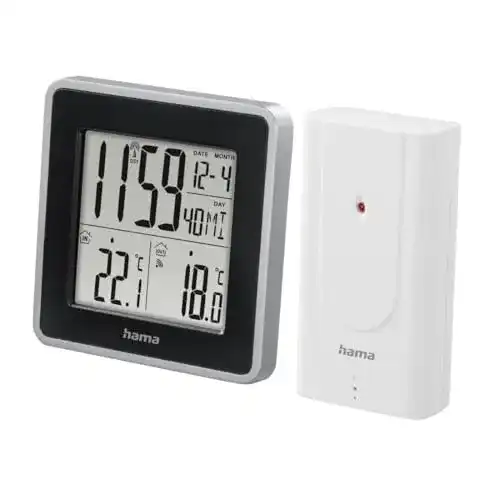 Hama-Wetterstation Hama Digitales Thermometer mit Uhr