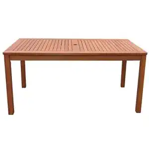 Gartentisch (Holz) GRASEKAMP Qualität seit 1972, 160x90cm Natur