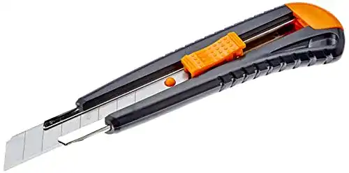 Cuttermesser Fiskars mit Metallführung, 18 mm, Orange/Schwarz
