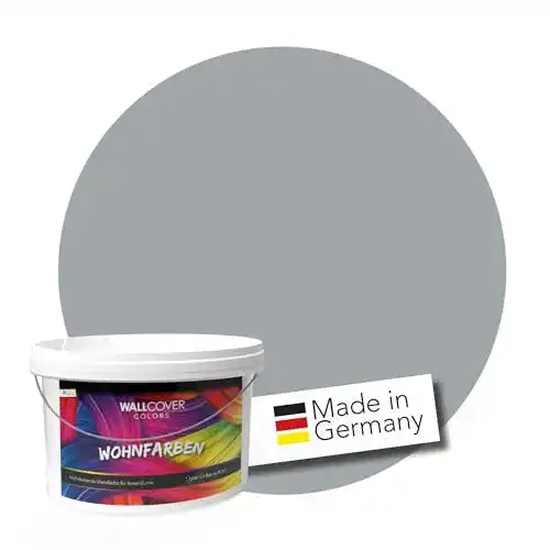 Wandfarbe Grau WALLCOVER Colors für Innen 1 L Moon