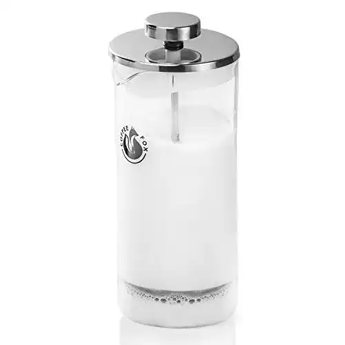 Hand-Milchaufschäumer Coffee Fox, aus Glas, 450 ml