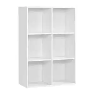 Bücherregal VASAGLE mit 6 Fächern, Holz, 65,5 x 97,5 x 30 cm