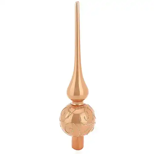Christbaumspitze com-four ® Hellbraun Tannenbaumspitze Glas