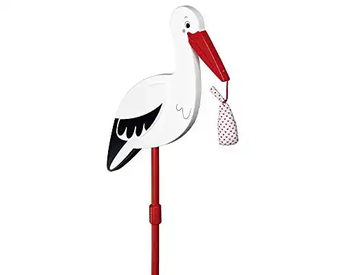 Holzstorch goki Storch mit Babytuch 77cm, Rot, 1 Stück