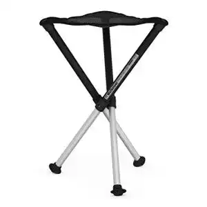 Campinghocker Walkstool – Modell Comfort – Schwarz und Silber