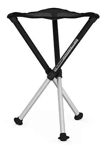 Campinghocker Walkstool – Modell Comfort – Schwarz und Silber