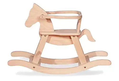 Schaukelpferd PINOLINO mit Ring, aus massivem Holz