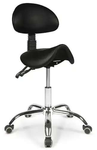 Sattelstuhl Dunimed Ergonomischer Sattelhocker mit Rückenlehne