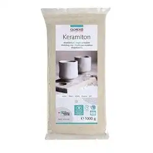 Modelliermasse Glorex 61780702 6 1780 702 Keramiton weiß, 1 kg