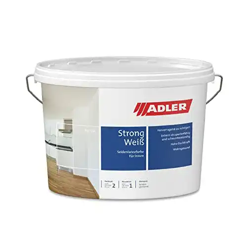 Latexfarbe Seidenglanz ADLER Aviva Strong-Weiß – Premium Latexfarbe