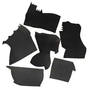 Lederreste Andracor Rüstleder Reste – Bastel-Leder-Stücke – schwarz